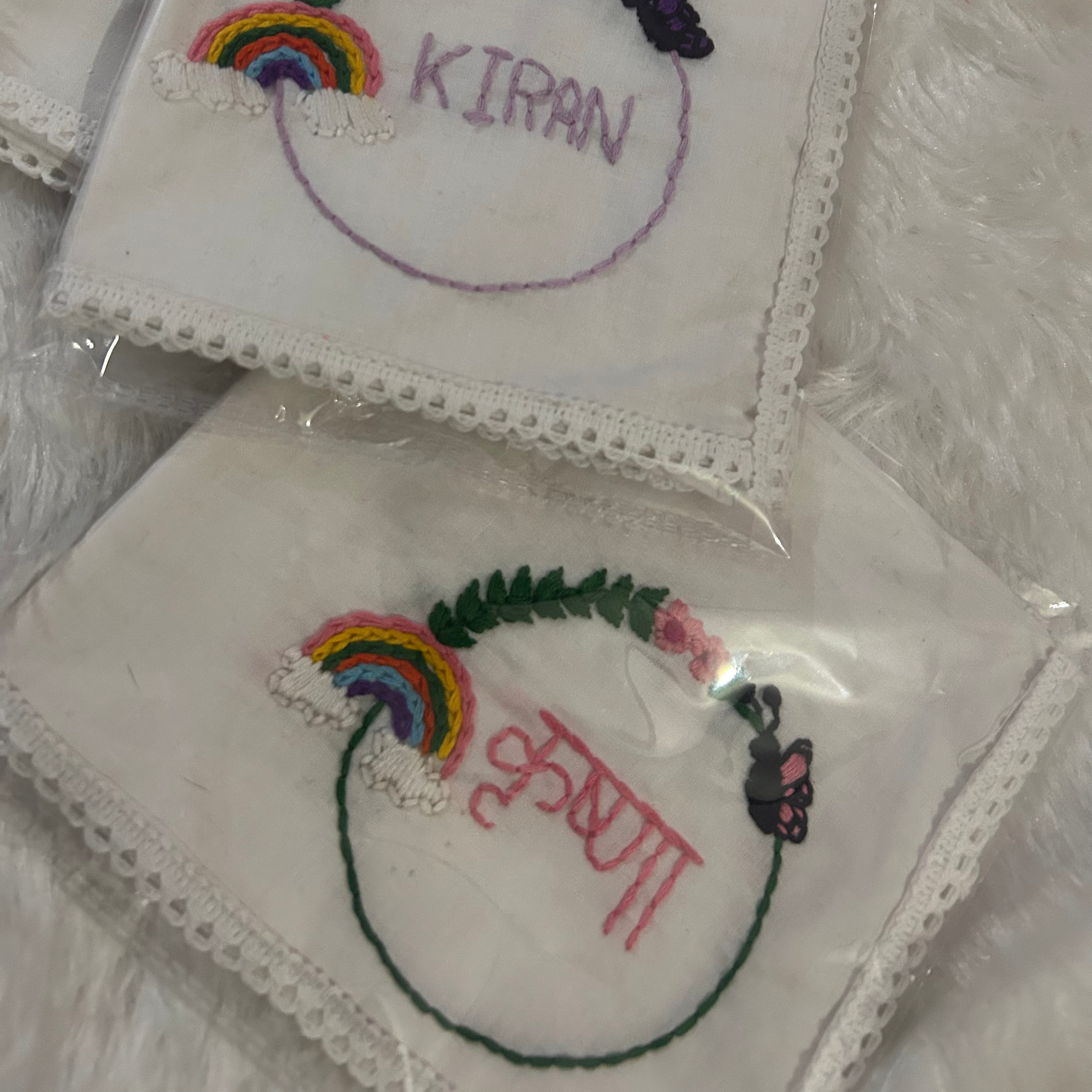 Hand Embroidered Hanky for Her