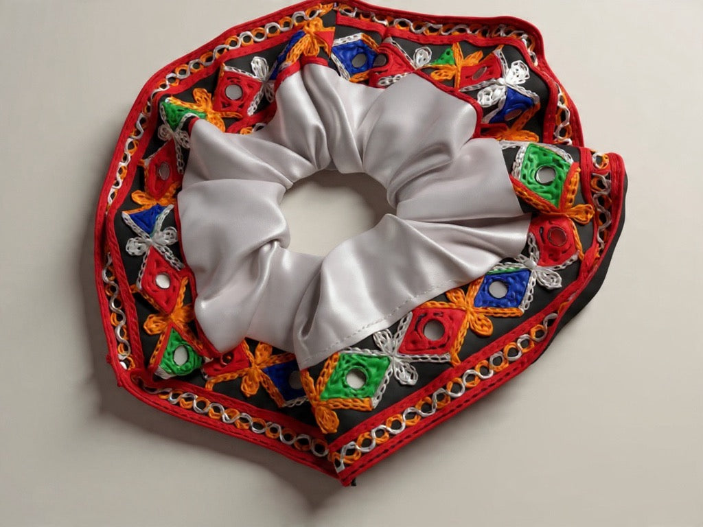 Vibrant Navrang Scrunchie