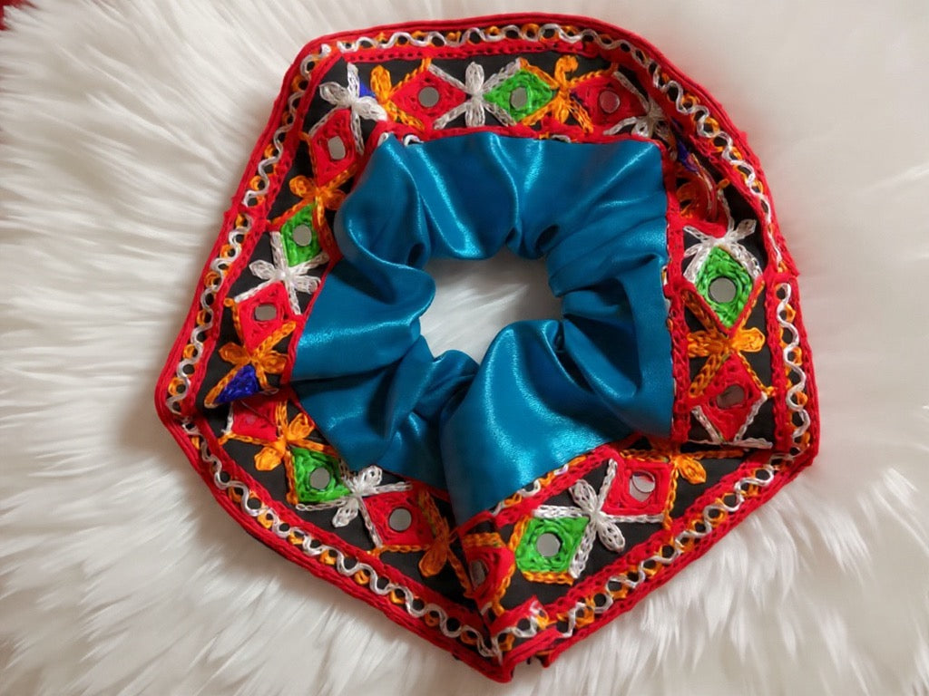 Vibrant Navrang Scrunchie