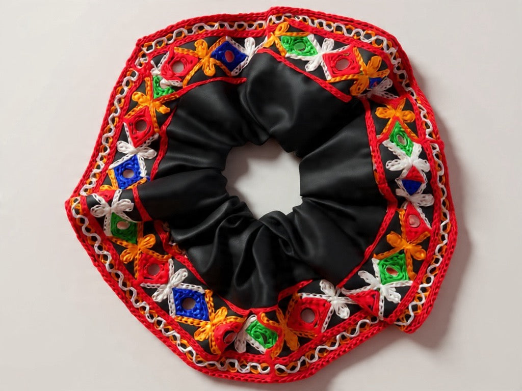 Vibrant Navrang Scrunchie