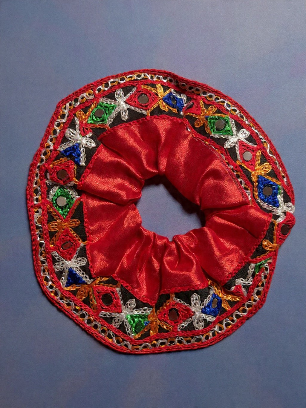 Vibrant Navrang Scrunchie