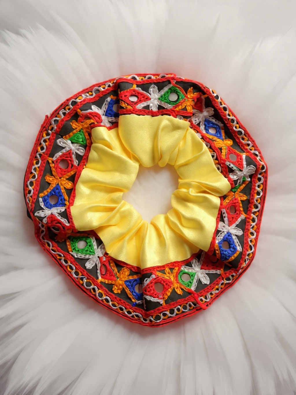 Vibrant Navrang Scrunchie