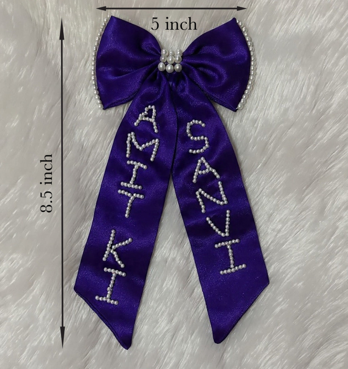 Personalized Satin Name Bow