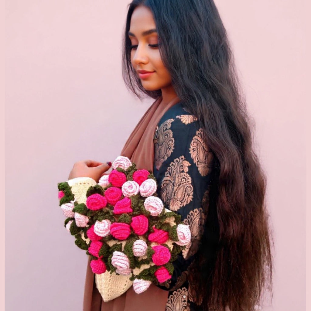 Handmade Crochet Rose Blanket