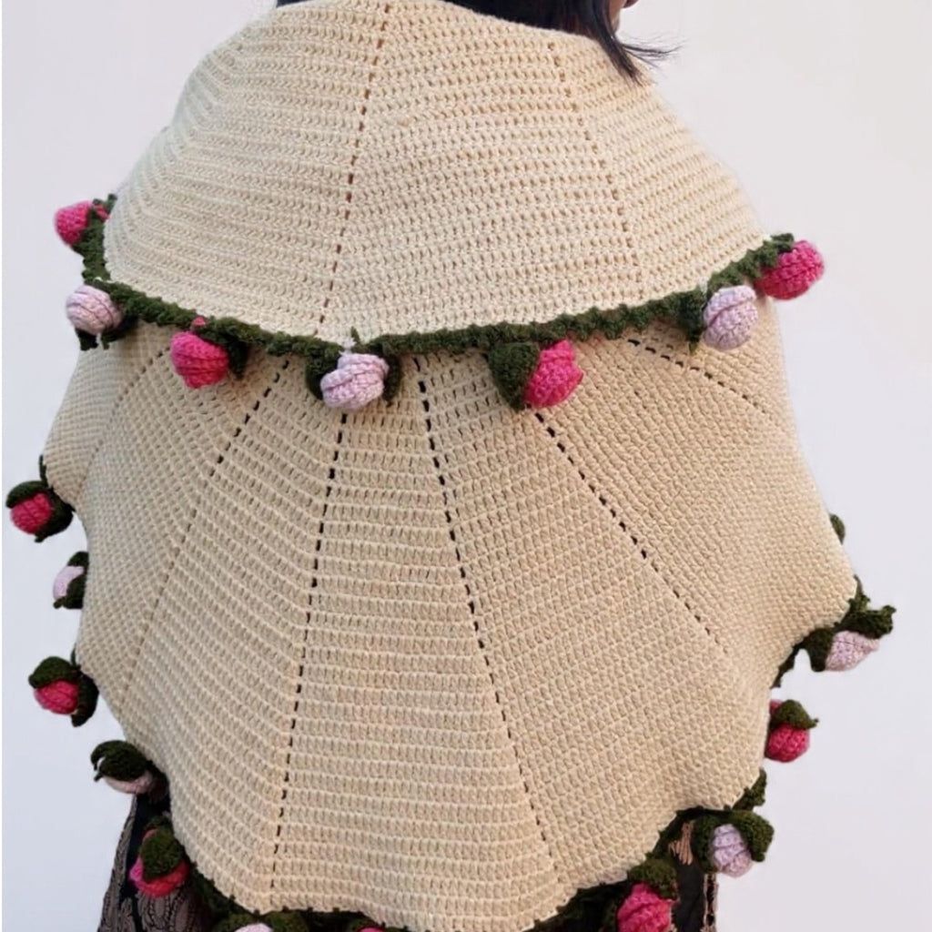 Handmade Crochet Rose Blanket