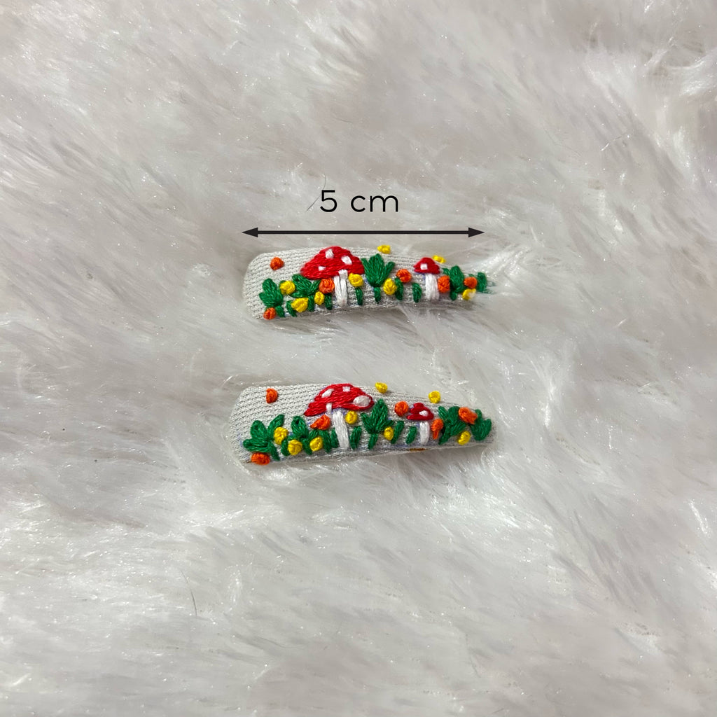 Hand Embroidered Tic-tac Hairpins