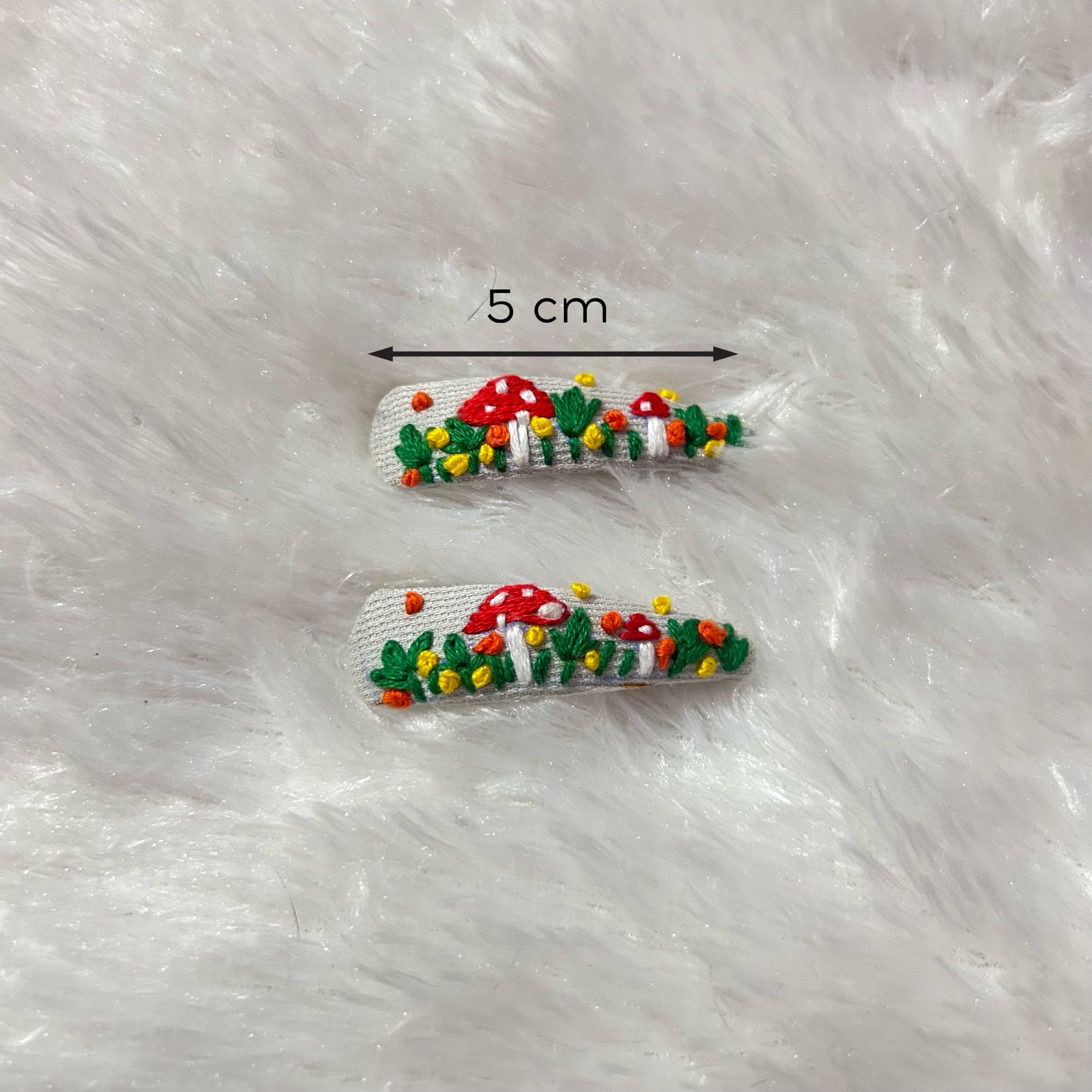 Hand Embroidered Tic-tac Hairpins