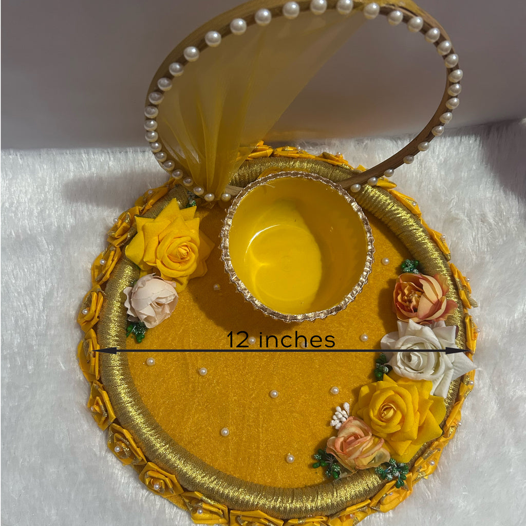 Handcrafted Haldi Platter