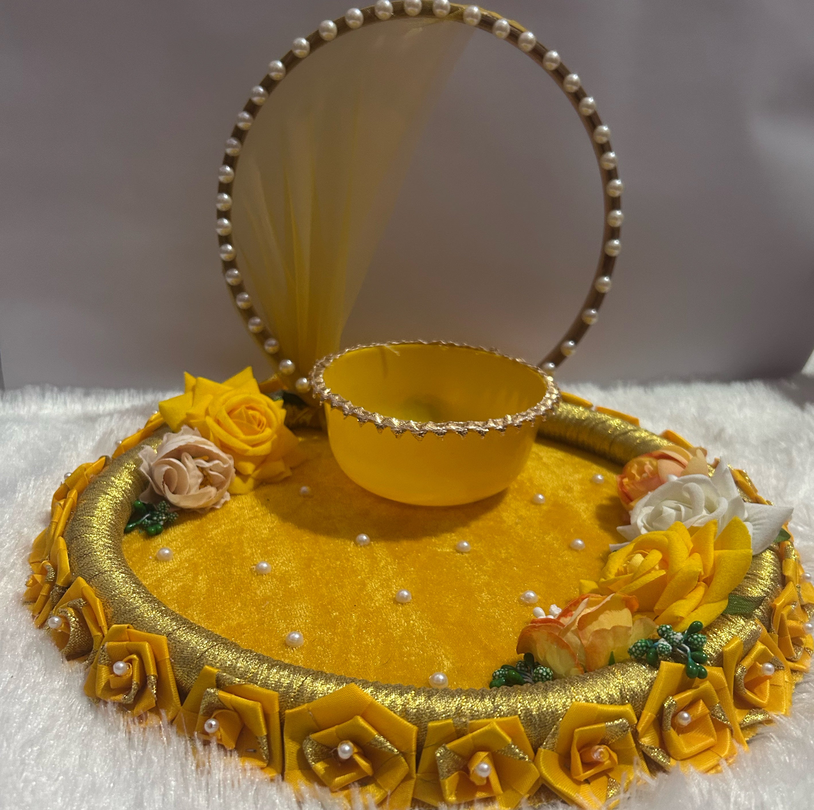 Handcrafted Haldi Platter